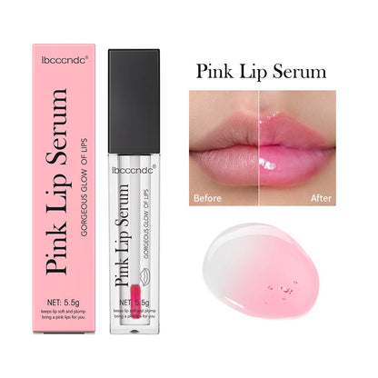 Pink Lip Serum Lotion for Moisturized and Smooth Lips - Smarsty