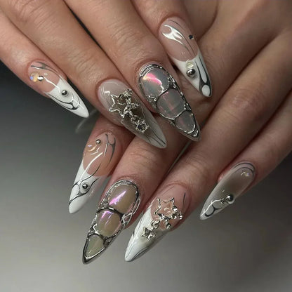 24Pcs Cute Strawberry French Press On Nails - Smarsty