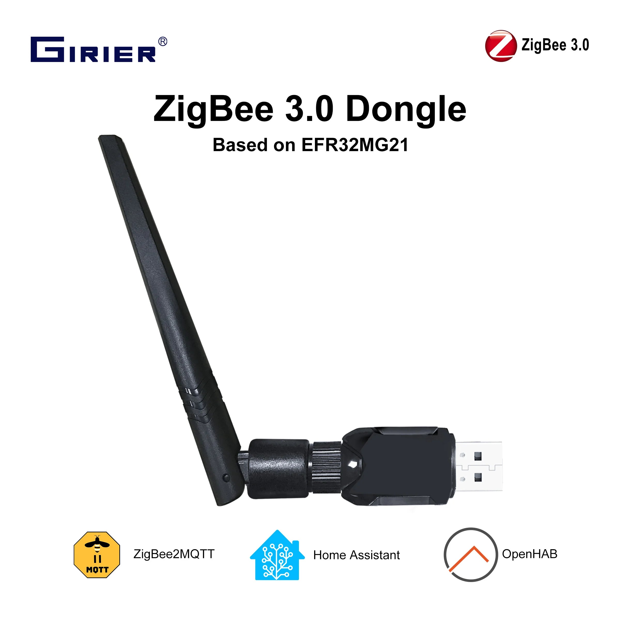 GIRIER ZigBee 3.0 USB Dongle Gateway for Smart Home - Smarsty