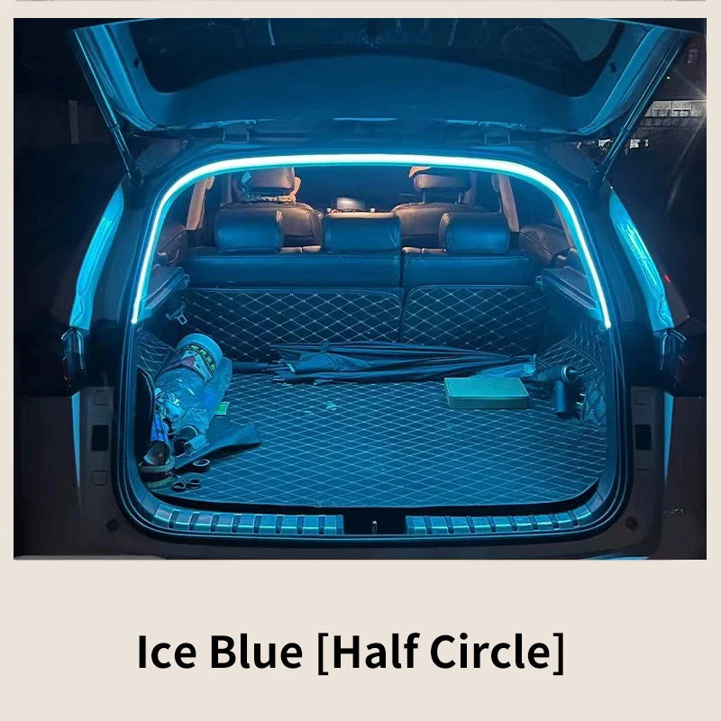 Car high brightness trunk lighting ambient light interior decoration LED wiring free automatic sensing tailgate light strip - Smarsty