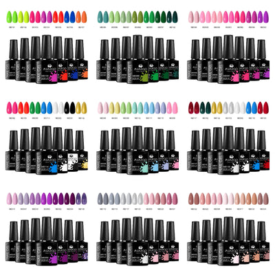 7 Piece Long Lasting Nail Gel Polish Set - Smarsty