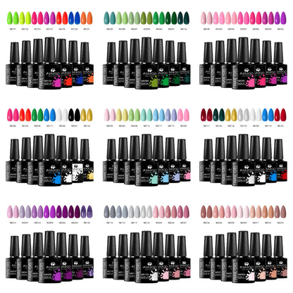 7 Piece Long Lasting Nail Gel Polish Set - Smarsty