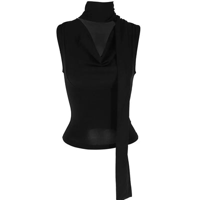 Solid Tank Summer New Women Sexy Sleeveless V-Neck Lady Top Fashion Bandage Streetwear Casual Slim Tank Elegant Knitted Clothing - Smarsty