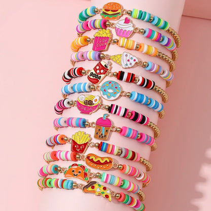 Unicorn Cat Flower Charm Beaded Bracelets Set - Smarsty
