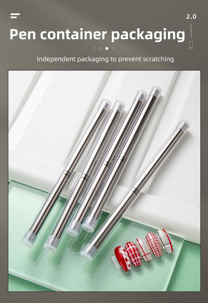 5PCS Nail Art Liner Brushes for Precision Manicure Designs - Smarsty