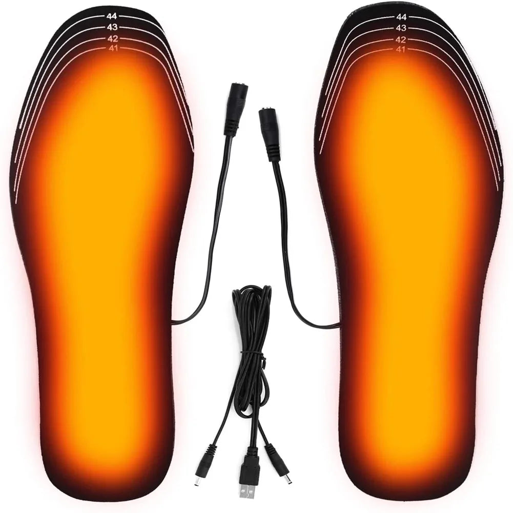 USB Heated Insoles Shoe Electric Foot Warming Pad Feet Warmer Sock Pad Mat Winter Outdoor Sports Heating Insole Winter Warm - Smarsty