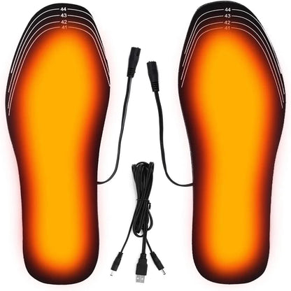 USB Heated Insoles Shoe Electric Foot Warming Pad Feet Warmer Sock Pad Mat Winter Outdoor Sports Heating Insole Winter Warm - Smarsty