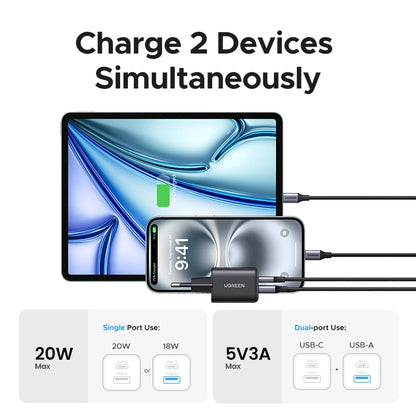 20W GaN USB C Charger PD3 Quick Charge Mini Compact - Smarsty