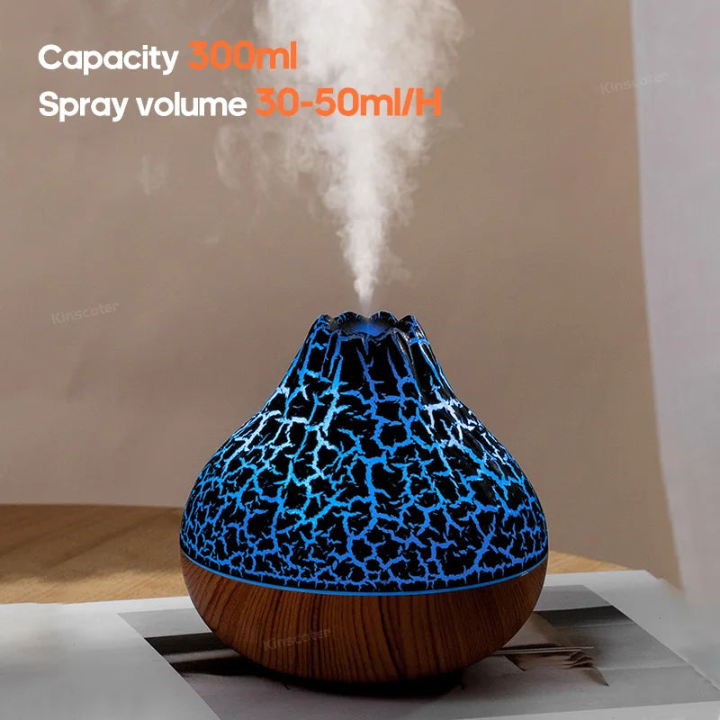 300ml Electric Volcano Air Humidifier with Colorful Mist - Smarsty