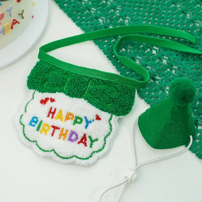 Adjustable Pet Birthday Hat and Bandana Set - Smarsty