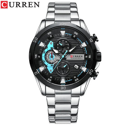 Curren Stainless Steel Men's Watch with Luminous Dial - Smarsty