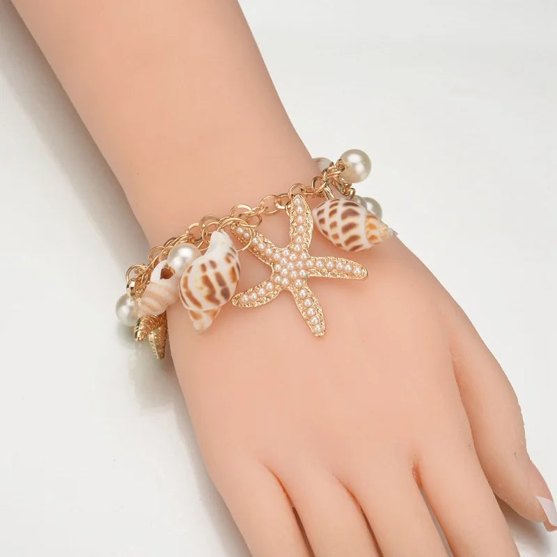 Bohemian Beach Style Bracelet with Starfish Charm - Smarsty