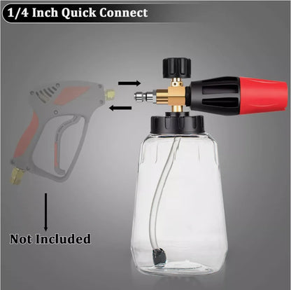 Foam Cannon Gun Car Wash Soap Lance Sprayer Pressure Washer Bottle Large-mouth Pot Car Wash Machine