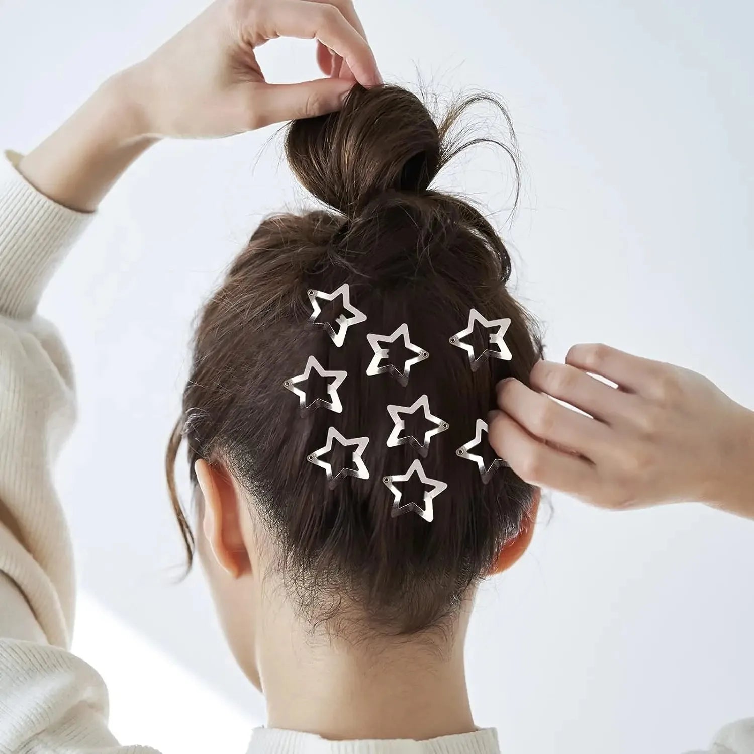 Y2K Silver Star Hair Clips for Girls Stylish Hair Accessories - Smarsty