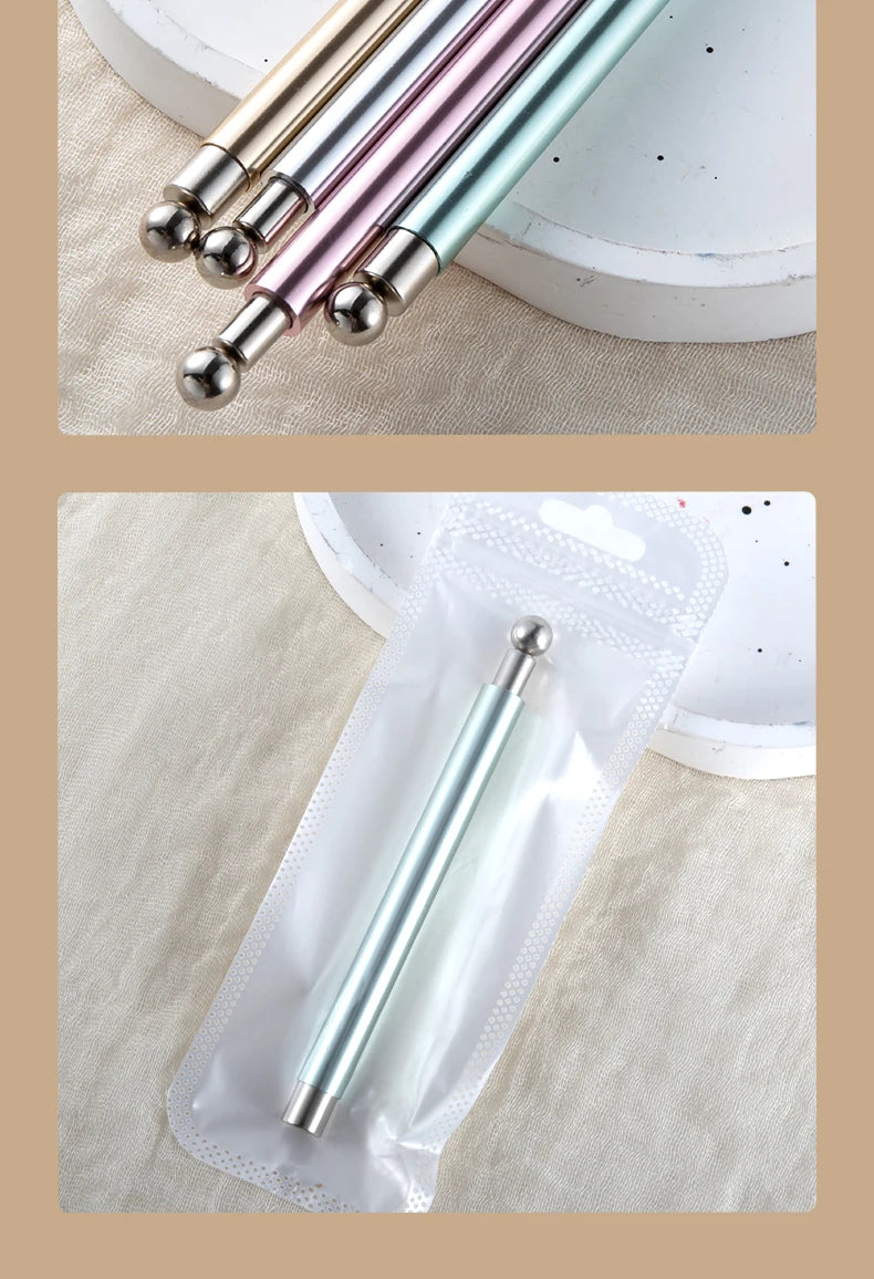 Cat Eye Nail Art Magnetic Tool Cylindrical Stick with Ball Magnet Manicure Accessory for Glass Bead Effects Fits UV Gel Polish - Smarsty