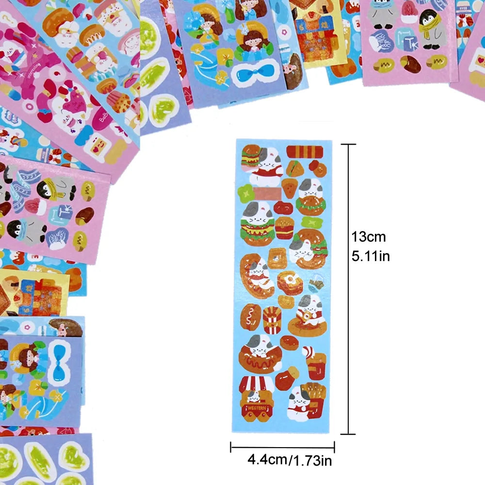 200p Kawaii Stickers for Kids Cute Stationary Aesthetic Diary Decoration Art Supplies Stickers for Scrapbooking Lot Korean Paper - Smarsty