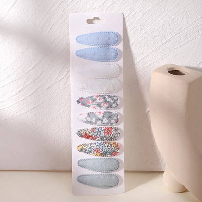 10 Pcs Cotton Alloy Hair Clips for Kids - Smarsty