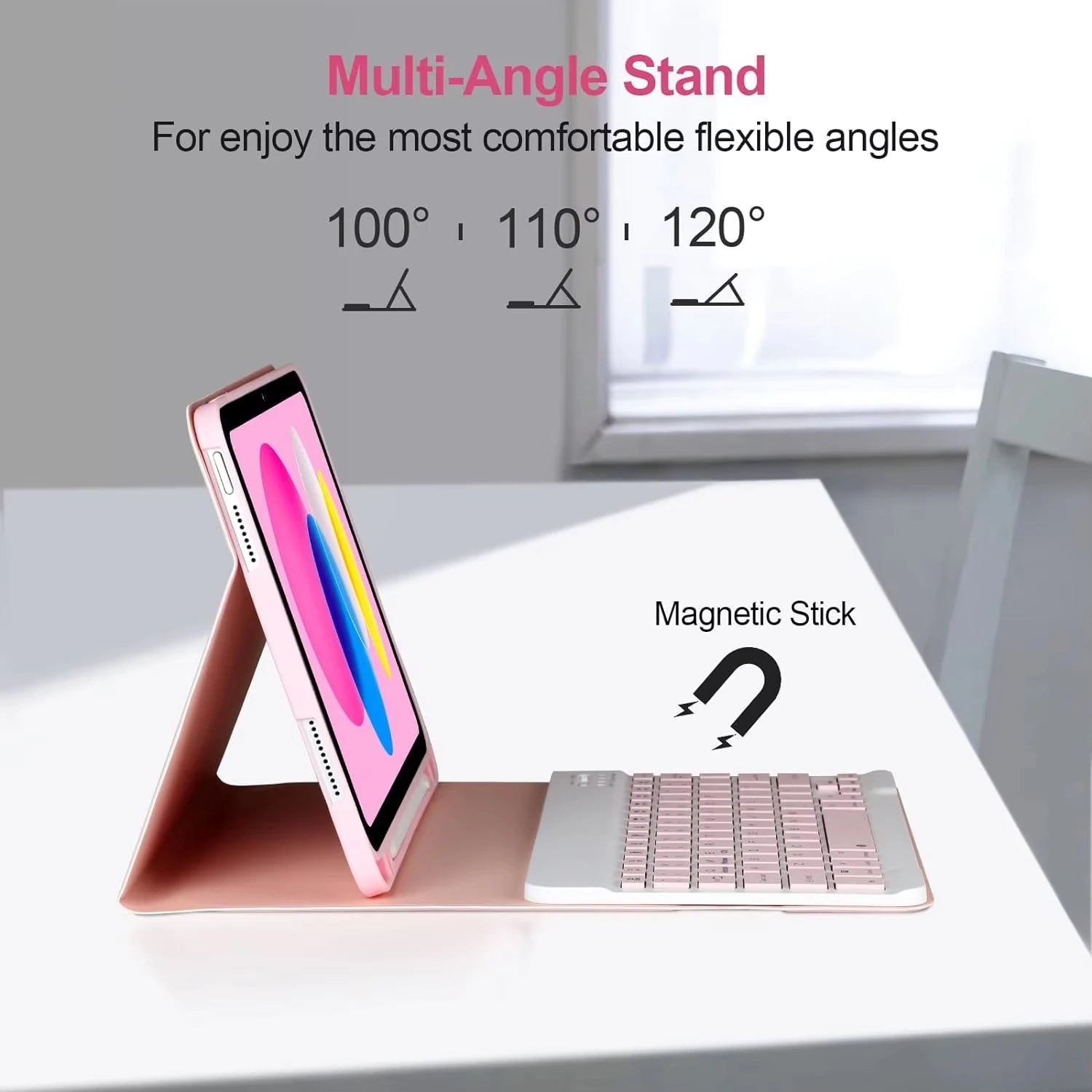 Keyboard Case For iPad 10th Gen 2022 10.9inch,Detachable Bluetooth Keyboard Cover For iPad 11 11inch A16 2025 With Pencil Holder