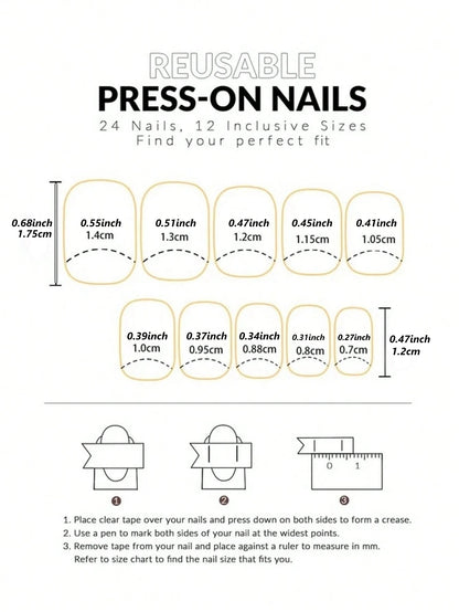 Wine Red Almond Press On Nails 24PCS for Effortless Glam - Smarsty