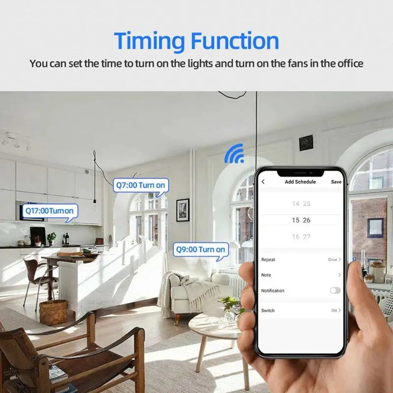 16A WiFi Smart Switch for Voice Control Home Automation - Smarsty