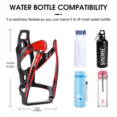 WEST BIKING Bicycle Water Bottle Cage Colorful Gradient Cycling Bottle Holder Ultralight MTB Road Bike Water Bottle Bracket - Smarsty