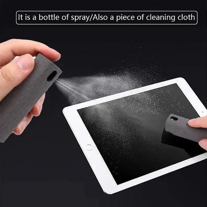Two In One Screen Cleaner Spray Bottle With Microfiber Cloth