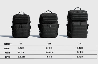 35L Tactical Backpack for Women Men Molle Outdoor Travel Camping Hiking Bag Sports Weekend Athlete Gym Rucksack Dual Cup Holders - Smarsty