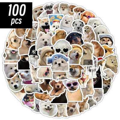 10/50/100pcs Funny Dog Stickers Cartoon Cute Decals Toy Stationery Guitar Phone Bicycle Laptop Luggage Car Graffiti Kids Sticker - Smarsty