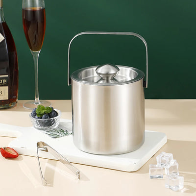 Portable Stainless Steel Ice Bucket for Outdoor Parties - Smarsty