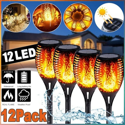 Solar Flame Torch Lights for Outdoor Garden Decoration - Smarsty