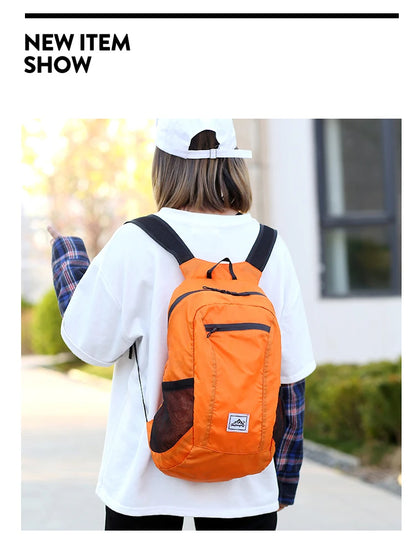 18L Portable Foldable Backpack Folding Mountaineering Bag Ultralight Outdoor Climbing Cycling Travel Knapsack Hiking Daypack