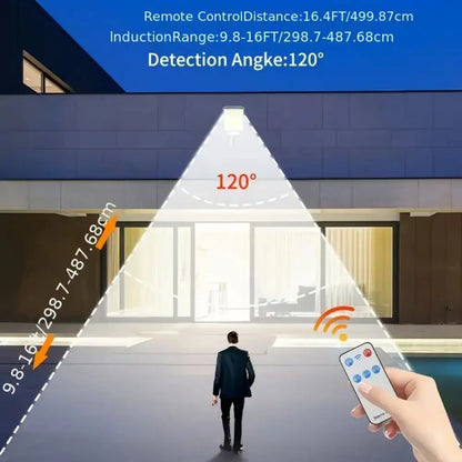 1/2/4-Pack Solar Street Lights, 108 COB LED Outdoor Wall Lights with Remote Control and Motion Sensor, Adjustable 3 Modes, Suita