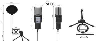 USB Condenser Microphone with RGB Lighting for Streaming - Smarsty