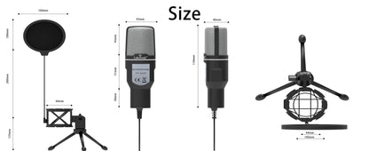 USB Condenser Microphone with RGB Lighting for Streaming - Smarsty