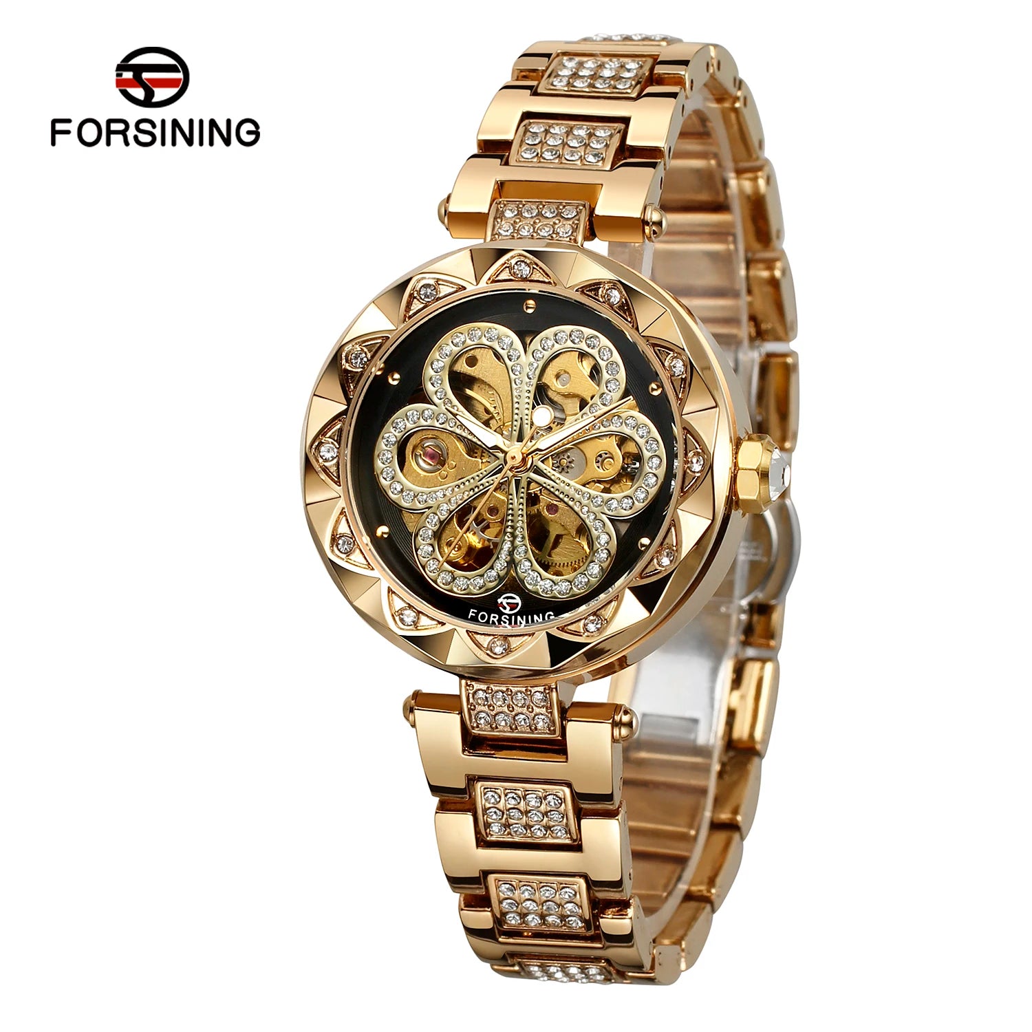 Forsining Women's Skeleton Watch with Luminous Hands - Smarsty