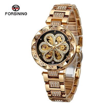 Forsining Women's Skeleton Watch with Luminous Hands - Smarsty