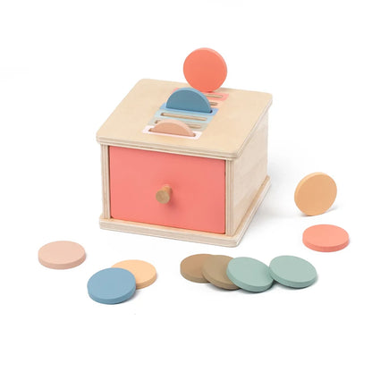 Wooden Color Shape Sorting Toys Drawer Box Busy Board Matching Game Fine Motor Sensory Toys Montessori Learning For Baby Gifts - Smarsty