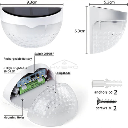 LED Solar Waterproof Fence Lamp for Garden Pathway - Smarsty