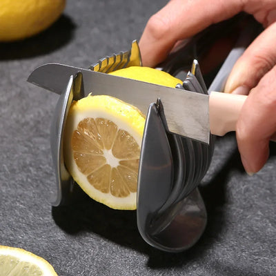 Stainless Steel Kitchen Handheld Orange Lemon Slicer Tomato Cutting Clip Fruit Slicer Onion Slicer KitchenItem Cutter Accessorie by Smarsty