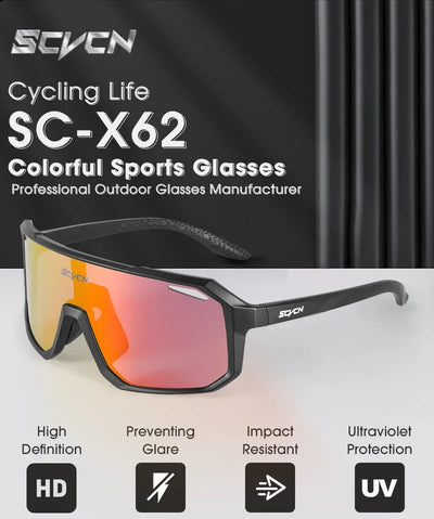 SCVCN Photochromic Cycling Glasses Bike Mountain Bicycle Golf UV400 Sunglasses Sport Protection Glasses for Men Women Baseball by Smarsty