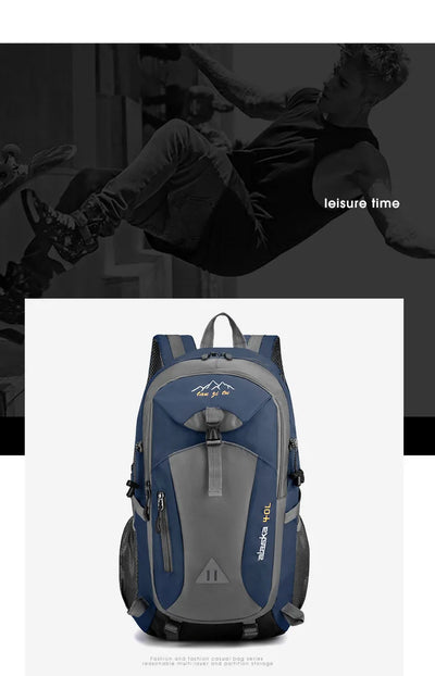 New 40L outdoor hiking bag men's and women's shoulder bag sports bag leisure travel backpack large capacity - Smarsty