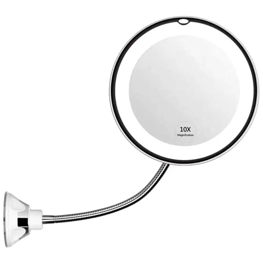 Flexible Gooseneck Makeup Mirror with Bright LED Light - Smarsty