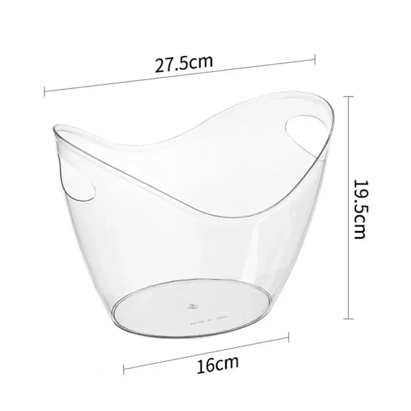 Transparent Ice Cube Storage Bucket for Beer and Wine - Smarsty