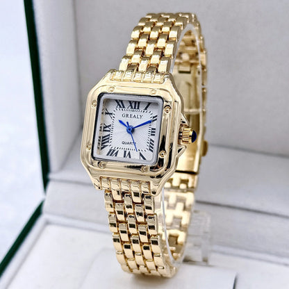 Light Luxury Gold Stainless Steel Women's Quartz Watch - Smarsty