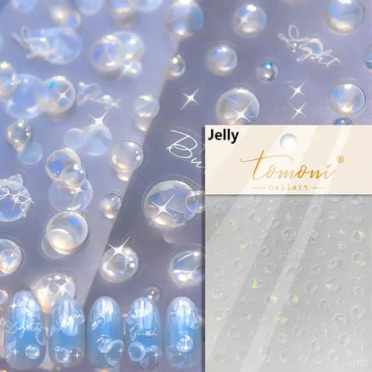5D Summer Beach Nail Stickers with Shiny Sea Designs - Smarsty