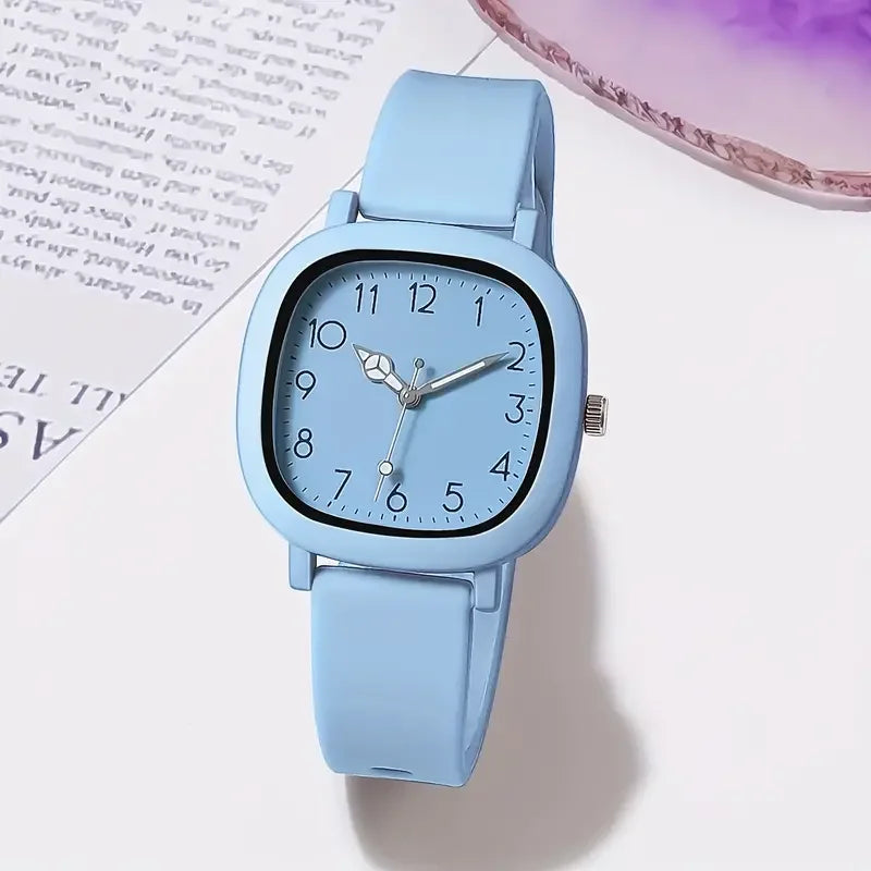 Silicone Band Women Quartz Watch with Arabic Dial - Smarsty