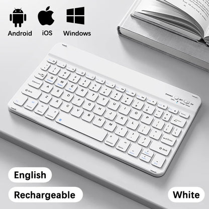 Bluetooth Keyboard For iPad Tablets Portable Wireless Slim