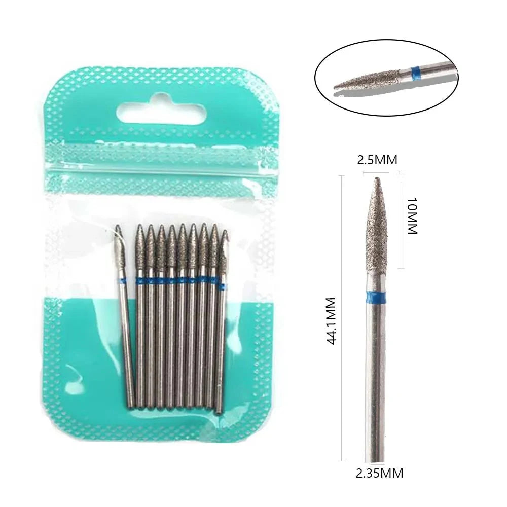 10 Piece Diamond Nail Drill Bit Set for Perfect Manicures - Smarsty