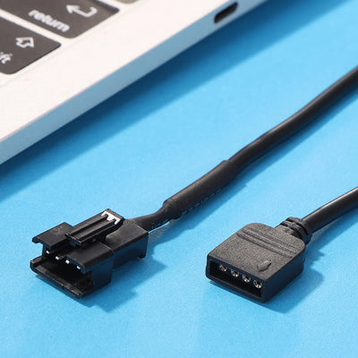 5V 3 Pin/12V 4 Pin 30cm Motherboard RGB LED Light Strip Adapter Conversion Cable