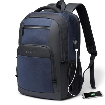 BANGE Sling Travel Laptop Backpack Fits 15.6 Inch Laptop for Men and Women Waterproof with Side Mesh Pocket USB Charging Port - Smarsty